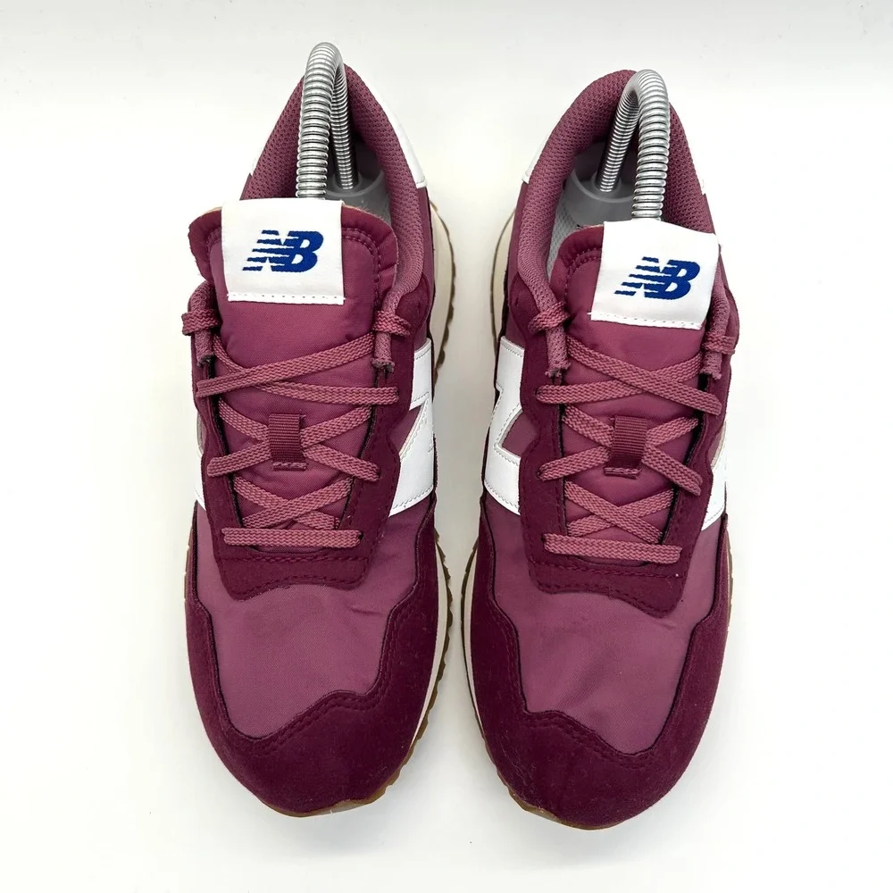 New‎ Balance 237 Shoes Big Kids 6 Burgundy White Suede Retro Sneakers Gum Sole